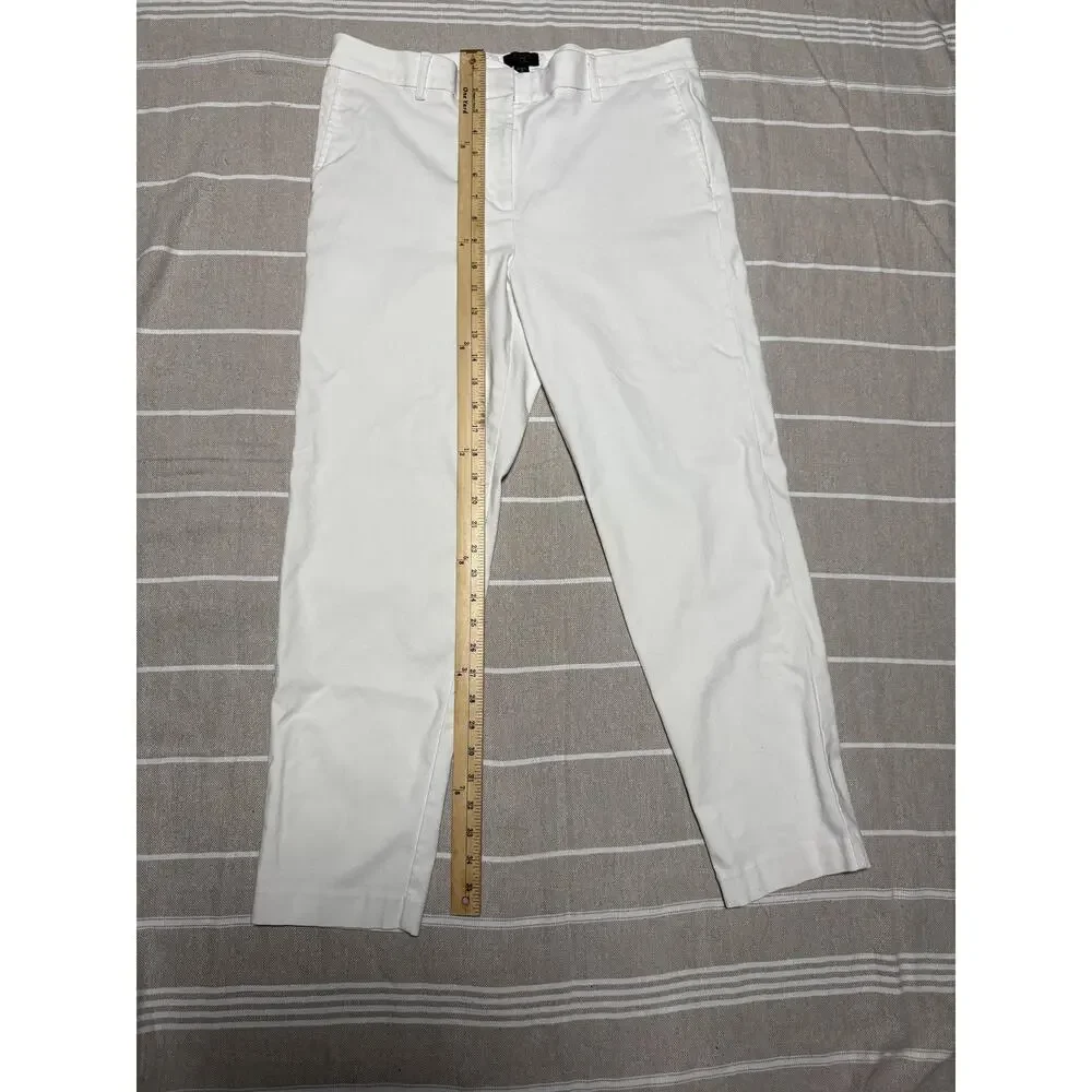 J Jill Wearever Ankle Pants Womens 14 White Twill Tapered Refined Trousers - Picture 5 of 5